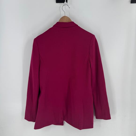 Jules & Leopold Studio Magenta Double Breasted Blazer Size M Structured Jacket - Picture 2 of 8
